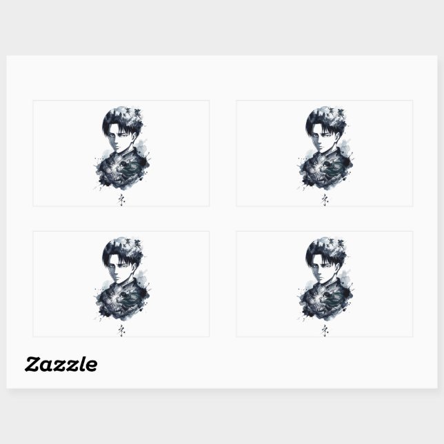 Blue Ink Soldier Portrait Sticker (Sheet)