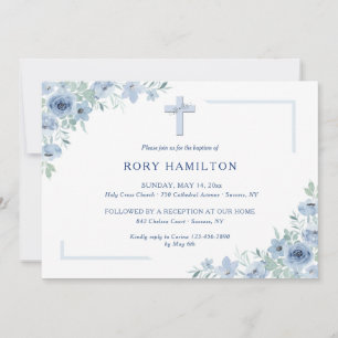 Blue Inspiration Religious Invitation