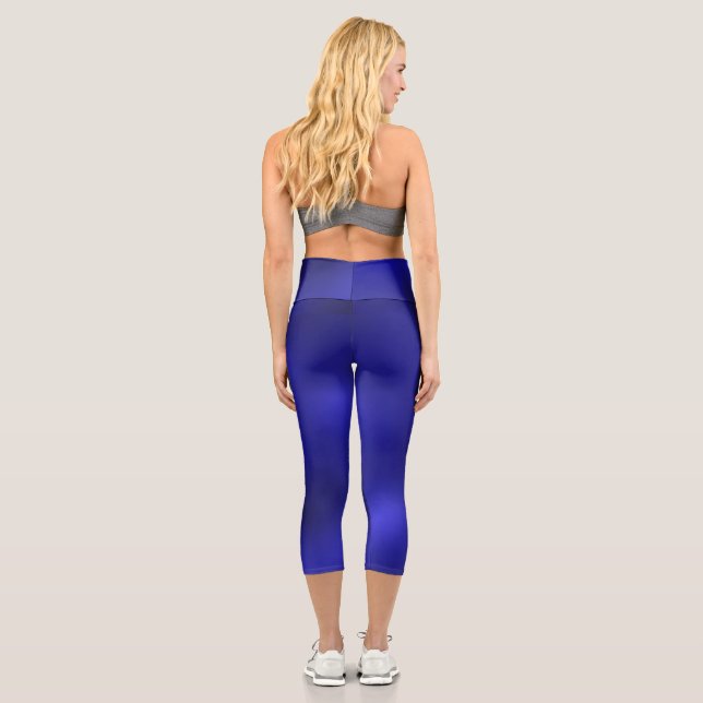 Blue Inspired 21 by Kristalin Davis Capri Leggings (Back)