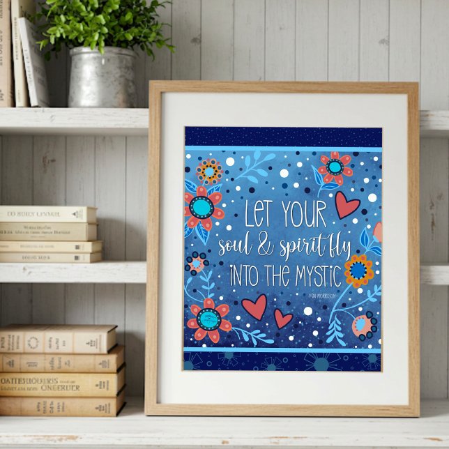 Blue Inspiring Soul Spirit Quote Inspirivity Poster (Creator Uploaded)