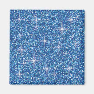 Blue iridescent glitter magnet