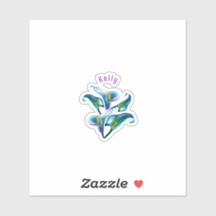 Blue Iridescent Holographic Calla Lilies