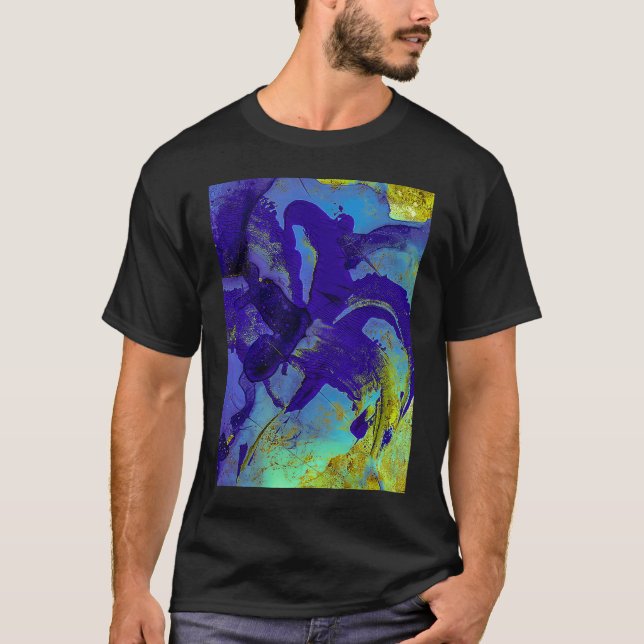 Blue Iris Abstract T-Shirt (Front)