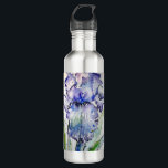 Blue Iris Art floral Watercolor Flower Art 710 Ml Water Bottle<br><div class="desc">Blue Iris Art floral Watercolor Flower Art. A hand painted original painting from my own garden irises.</div>