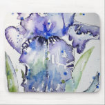Blue Iris Art floral Watercolor Flower Art Mouse Mat<br><div class="desc">Blue Iris Art floral Watercolor Flower Art. A hand painted original painting from my own garden irises.</div>