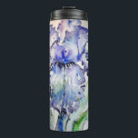 Blue Iris Art floral Watercolor Flower Art Thermal Tumbler<br><div class="desc">Blue Iris Art floral Watercolor Flower Art. A hand painted original painting from my own garden irises.</div>