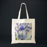 Blue Iris Art floral Watercolor Flower Art Tote Bag<br><div class="desc">Blue Iris Art floral Watercolor Flower Art. A hand painted original painting from my own garden irises.</div>