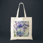 Blue Iris Art floral Watercolor Flower Art Tote Bag<br><div class="desc">Blue Iris Art floral Watercolor Flower Art. A hand painted original painting from my own garden irises.</div>