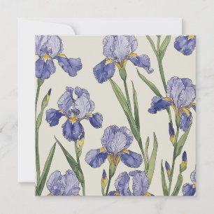 Blue Iris Blossoms Invitation