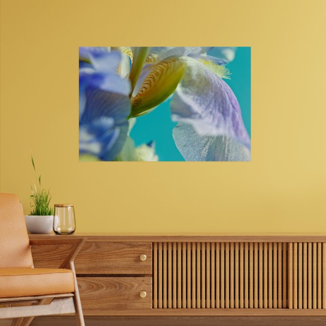 Blue iris, blue sky canvas print (Living Room 2)