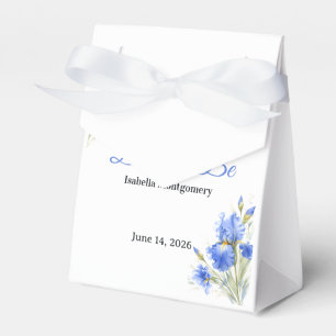 Blue Iris Bride to Be Something Blue Bridal Shower Favour Box