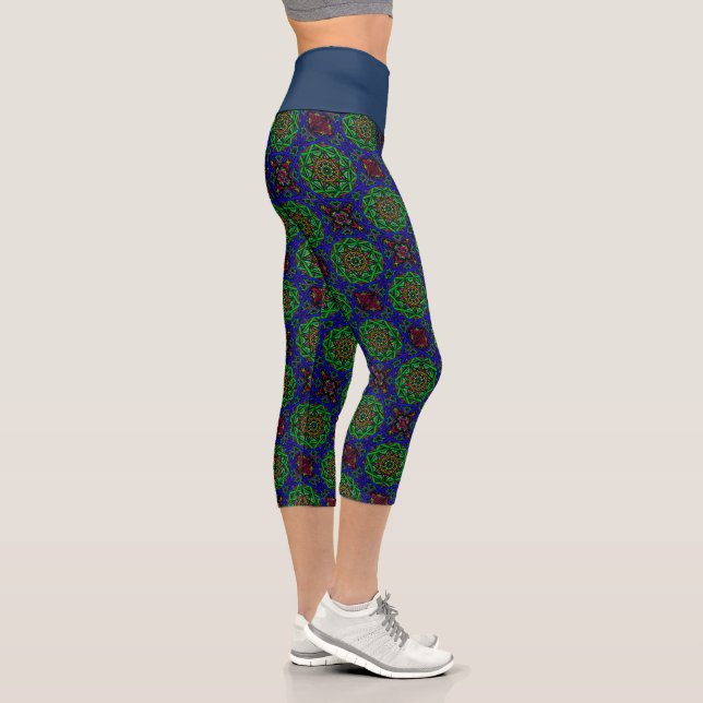 Blue Iris Capri Leggings (Right)