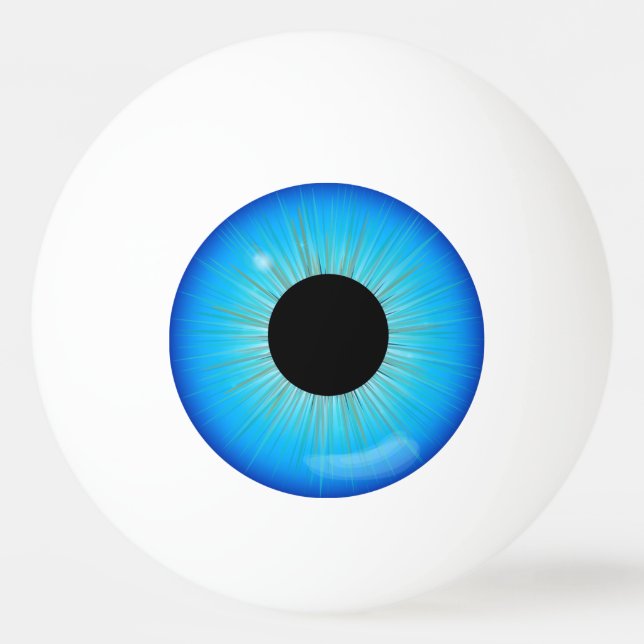 Blue Iris Eyeball Ping Pong Ball (Front)