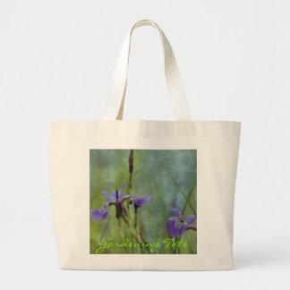 Blue Iris Impressionist Floral Gardening Bag