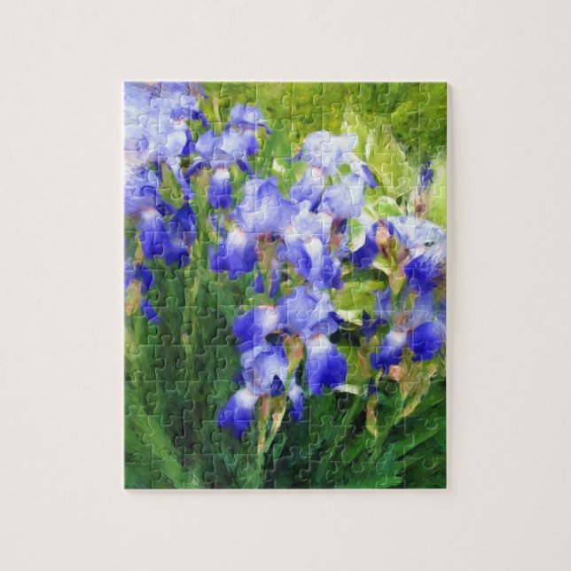 "Blue Iris Impressions" Jigsaw Puzzle (Vertical)