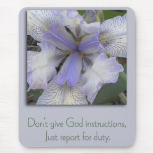 Blue Iris Inspirational Mousepad