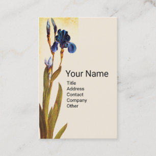 BLUE IRIS Monogram Business Card