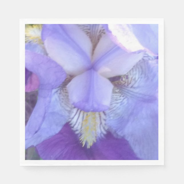 Blue Iris Paper Napkin (Front)