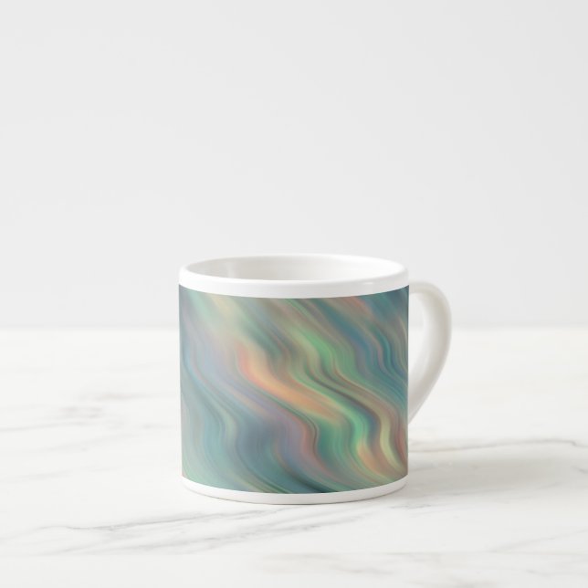 Blue Iris Wavy Texture Espresso Cup (Front Right)