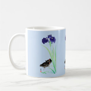 Blue Irises and Moorhens by Ohara Koson Coffee Mug