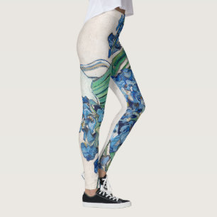 Blue Irises by Vincent Van Gogh Fine Art Leggings