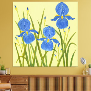 Blue Irises Canvas Print