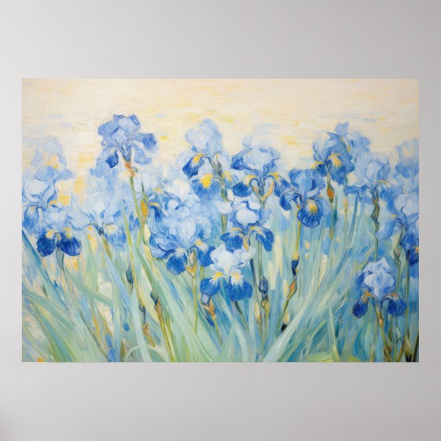 Blue Irises  Poster (Front)