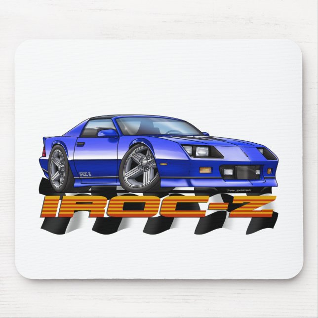 Blue IROC Z Mouse Mat (Front)