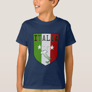 Blue Italia Crest Mediaeval Kids Shirt