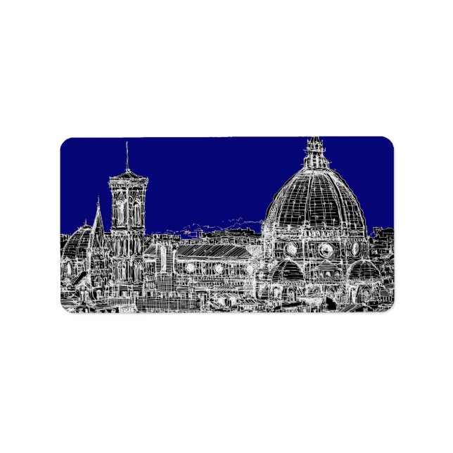 Blue Italian cathedral Label (Front)
