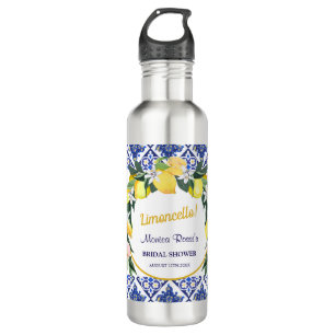 Blue Italian Tiles Limoncello Bridal Shower Gift  710 Ml Water Bottle