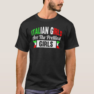 Blue Italy Flag Italian Girl Italia Rome T-Shirt