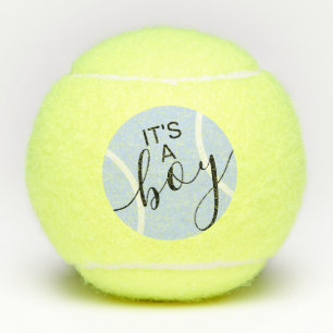 Blue Its A Boy Baby Shower Gender Reveal Tennis Balls
