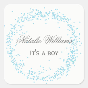 Blue It's a Boy Confetti - Square Sticker