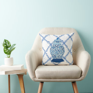 Blue Ivy Ginger Jar Jars Throw Pillow