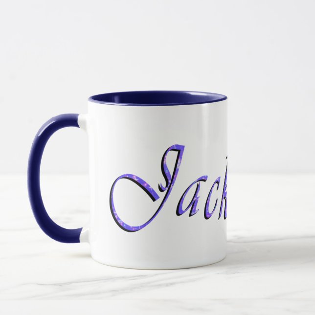 Blue Jack Name Logo, Mug (Left)