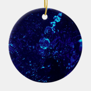 Blue Jacuzzi Bubbles Round Christmas Ornament