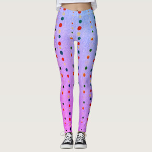 Blue Japanese Woodblock Print Leggings