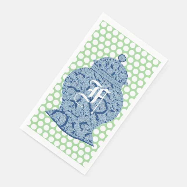 Blue Jar Ginger Jars Mosaic  Napkin (Corner)