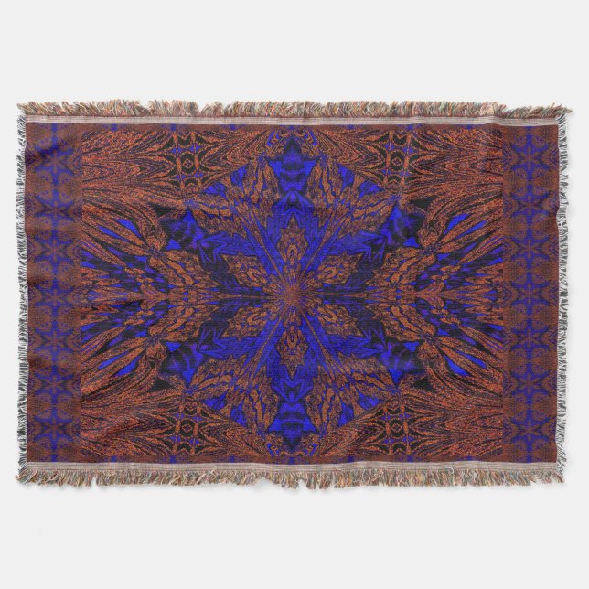 Blue Jasmine Throw Blanket (Front)