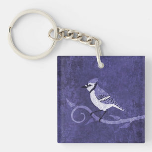 Blue Jay Acrylic Keychain