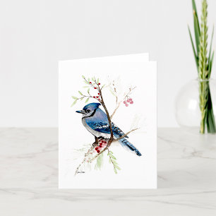 Blue Jay Beautiful Watercolor Note Card