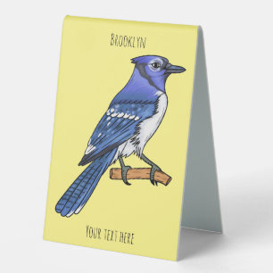 Blue jay bird cartoon illustration