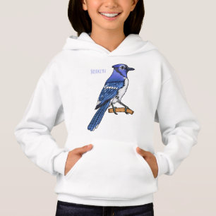 Blue jay bird cartoon illustration