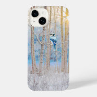 Blue Jay Bird Forest Trees Nature Wildlife Art
