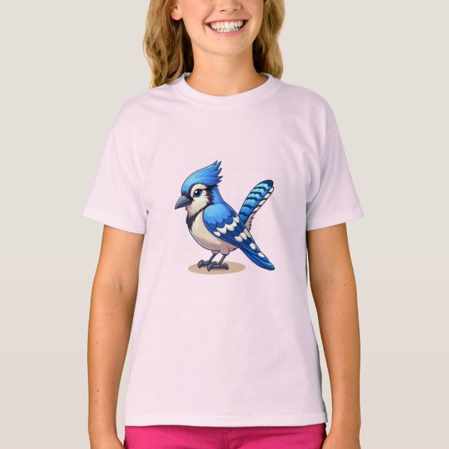 Blue Jay bird Kids Basic T-Shirt (Front)