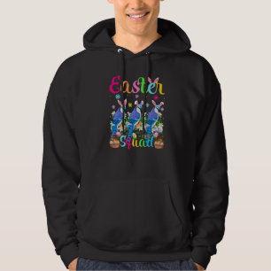 Blue Jay Bunny Ear Easter Squad Blue Jay Bird Happ Hoodie