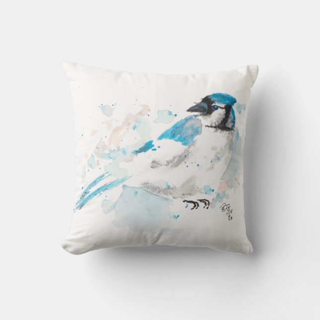 Blue Jay Cushion (Front)