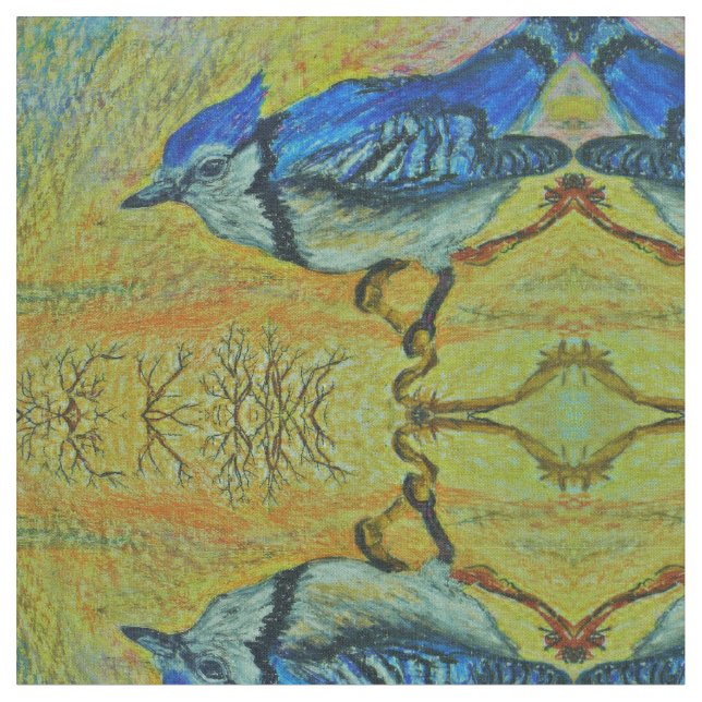 Blue Jay Fabric (Close Up)