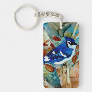 Blue Jay in the Tree Key Ring